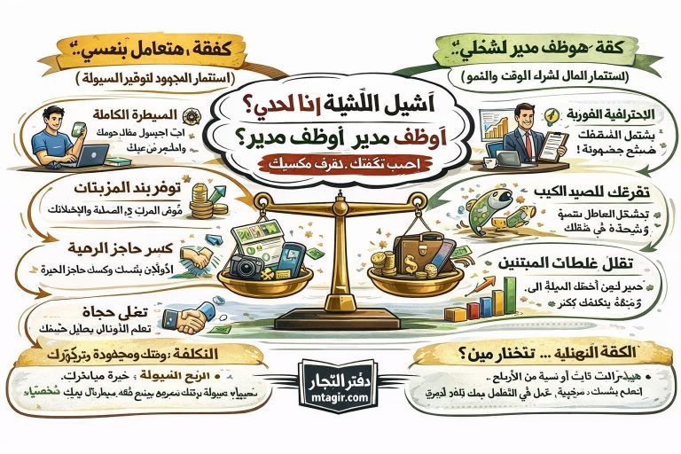 هتتعلم وتتعامل بنفسك ولا هتوظف مدير لشغلك أونلاين؟.. احسب تكلفتك تعرف ربحك